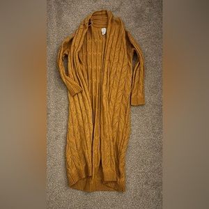 Small burnt orange long cardigan
